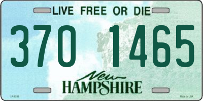 NH license plate 3701465