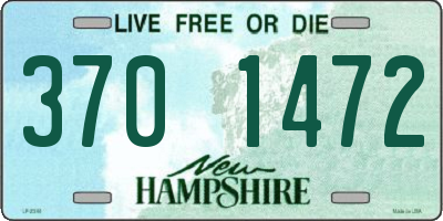 NH license plate 3701472