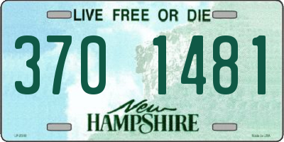 NH license plate 3701481