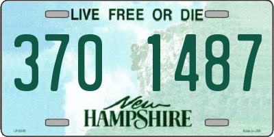 NH license plate 3701487