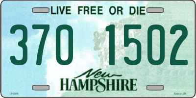 NH license plate 3701502