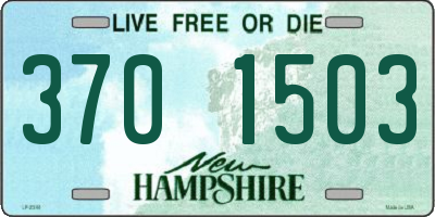 NH license plate 3701503