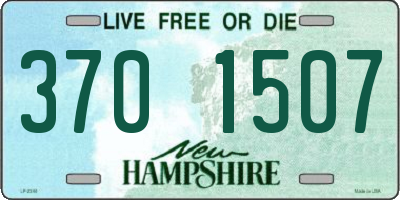 NH license plate 3701507