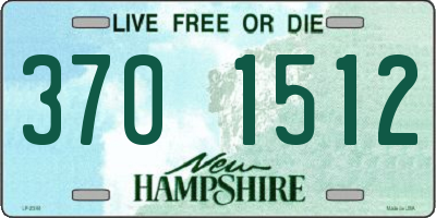 NH license plate 3701512