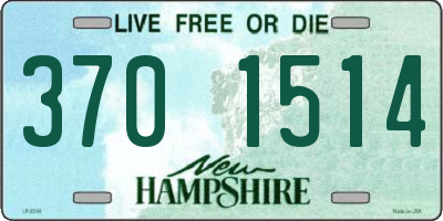 NH license plate 3701514