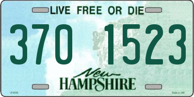 NH license plate 3701523