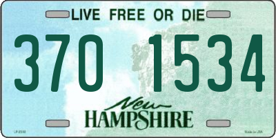 NH license plate 3701534