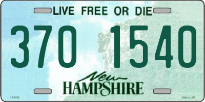 NH license plate 3701540