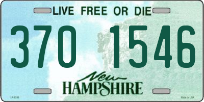 NH license plate 3701546