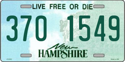 NH license plate 3701549