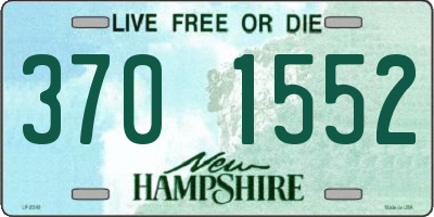 NH license plate 3701552