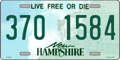 NH license plate 3701584