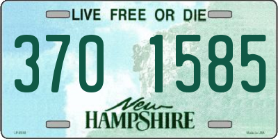 NH license plate 3701585