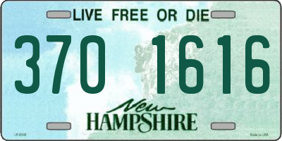NH license plate 3701616