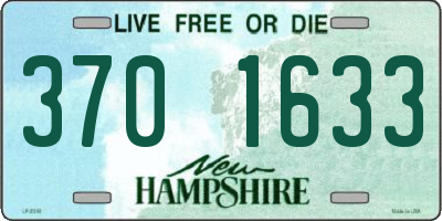 NH license plate 3701633
