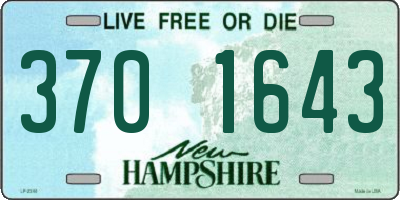 NH license plate 3701643