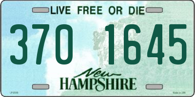 NH license plate 3701645