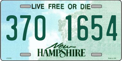 NH license plate 3701654