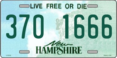 NH license plate 3701666