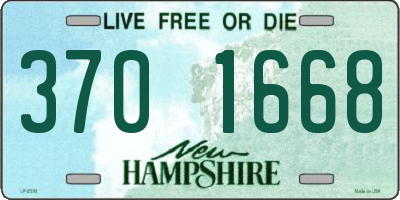 NH license plate 3701668