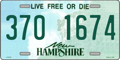 NH license plate 3701674