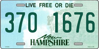 NH license plate 3701676