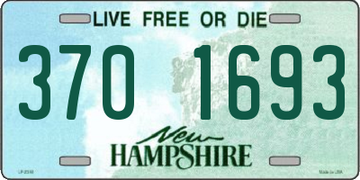 NH license plate 3701693