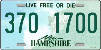 NH license plate 3701700