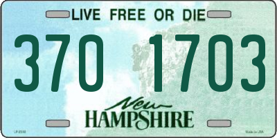 NH license plate 3701703