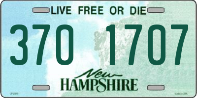 NH license plate 3701707