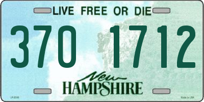 NH license plate 3701712