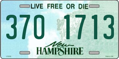 NH license plate 3701713
