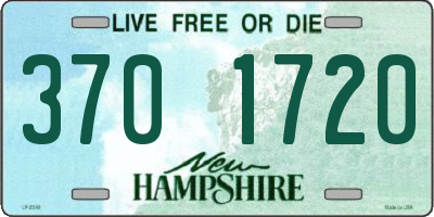 NH license plate 3701720