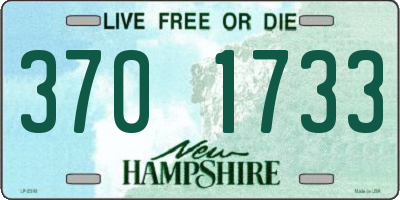 NH license plate 3701733