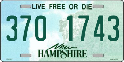 NH license plate 3701743