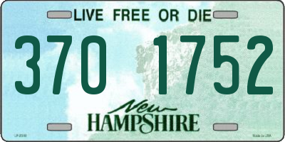 NH license plate 3701752