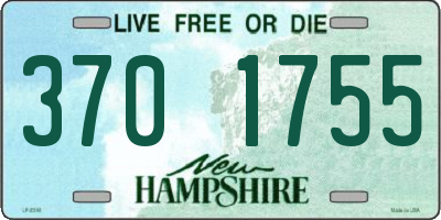 NH license plate 3701755
