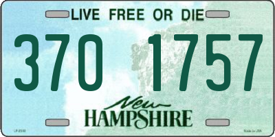 NH license plate 3701757