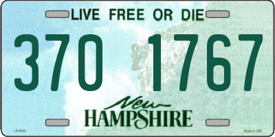 NH license plate 3701767