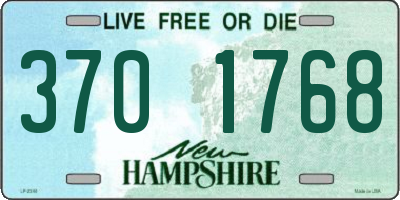 NH license plate 3701768