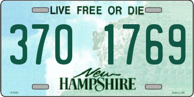 NH license plate 3701769
