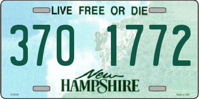 NH license plate 3701772