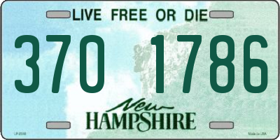 NH license plate 3701786
