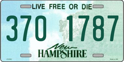 NH license plate 3701787