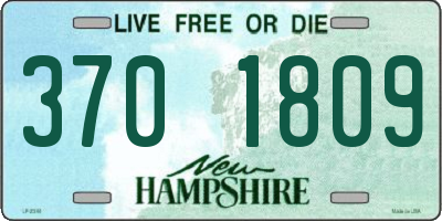 NH license plate 3701809