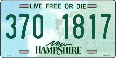 NH license plate 3701817