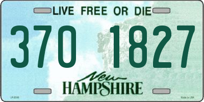 NH license plate 3701827