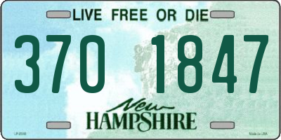 NH license plate 3701847