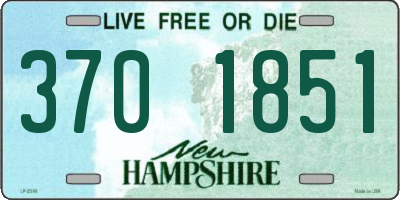 NH license plate 3701851