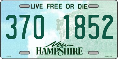 NH license plate 3701852